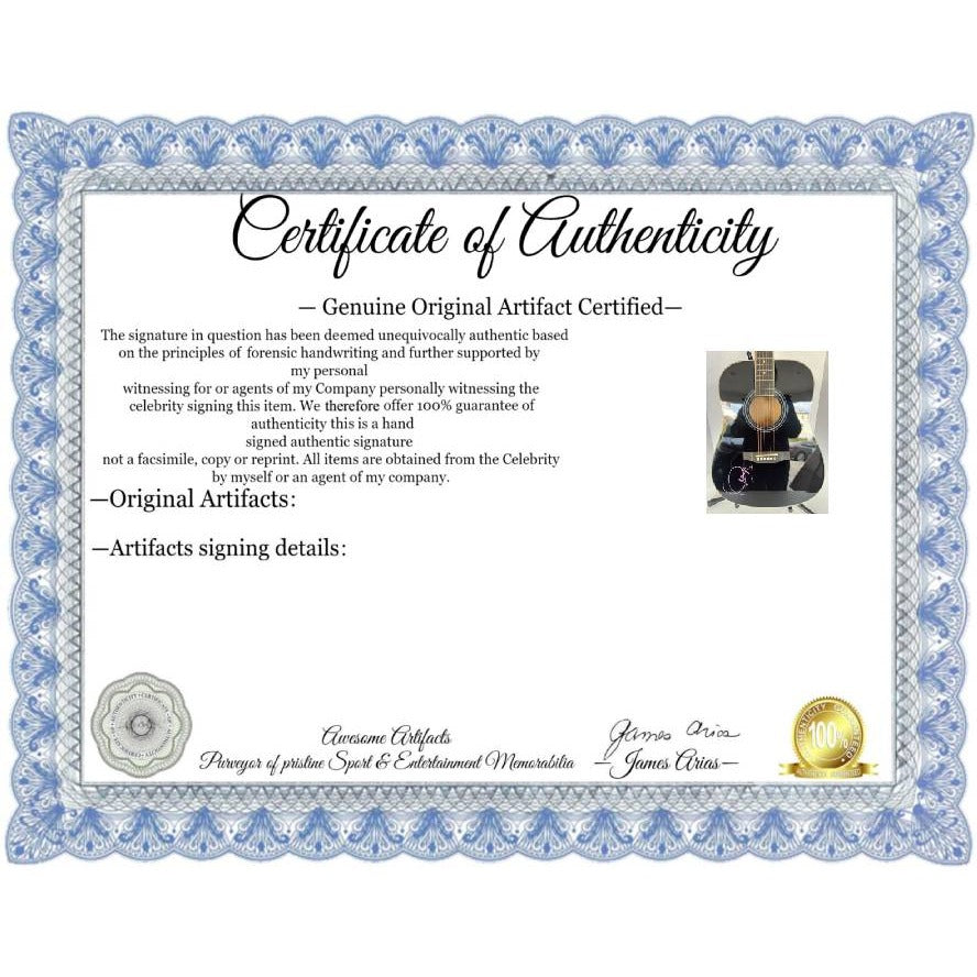 Taylor Swift full size acoustic guitar signed with proof