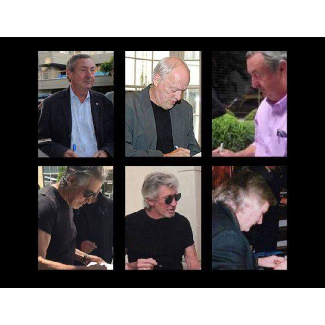 Pink Floyd 14' drum signed David Gilmour, Roger Waters, Richard Wright, Nick Mason with a museum quality frame 21.25x 32.5