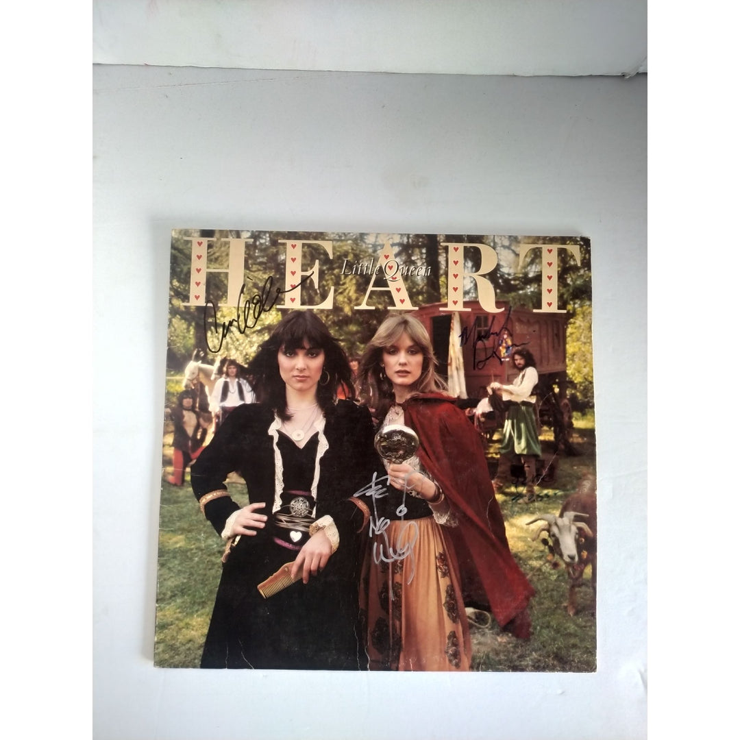 Ann and Nancy Wilson Hart Little Queen original LP signed