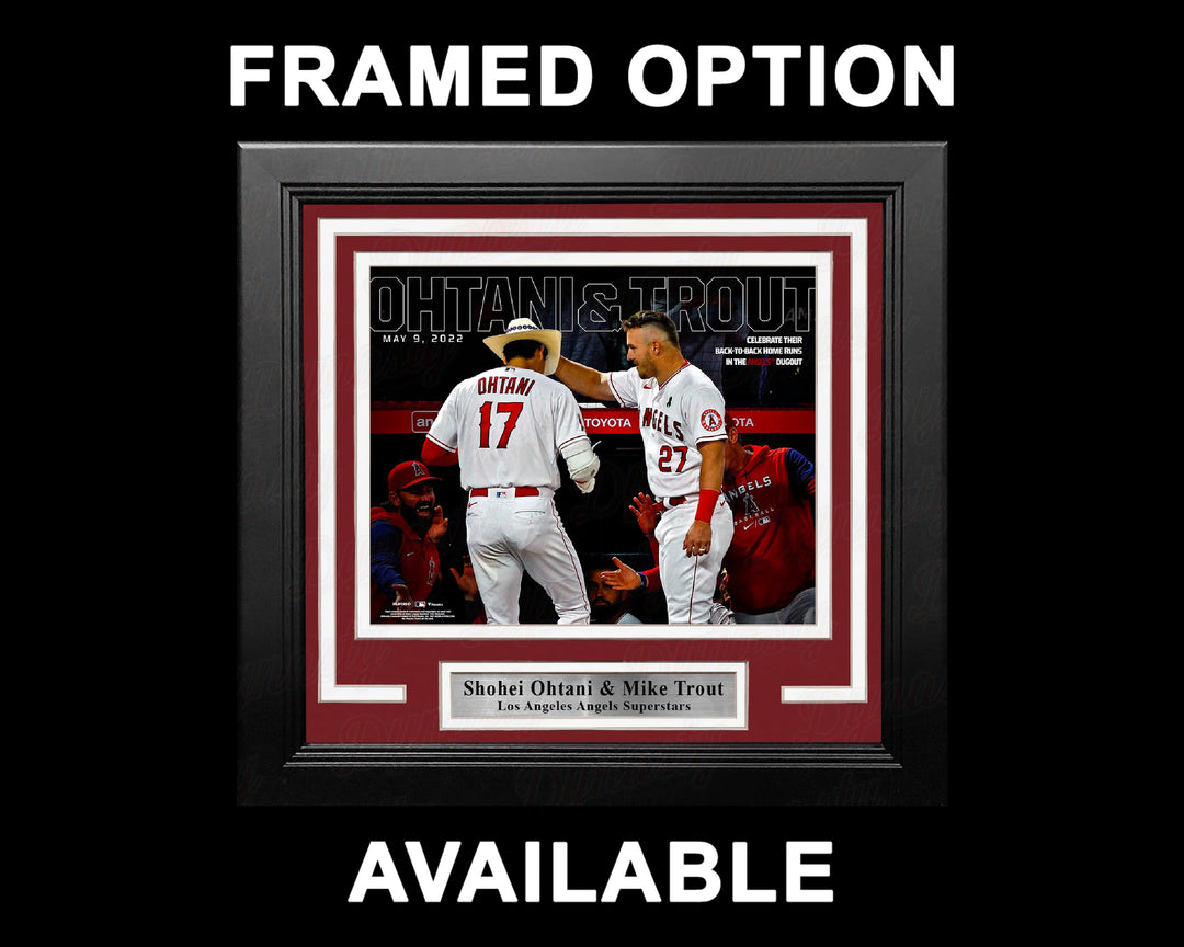 Shohei Ohtani and Mike Trout California Angels of Los Angeles 8x10 photo signed with proof