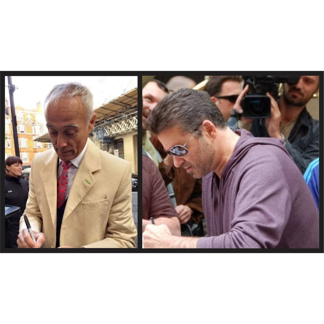 Wham Andrew Ridgeley & George Michael genuine Fender Stratocaster electric guitar signed with proof