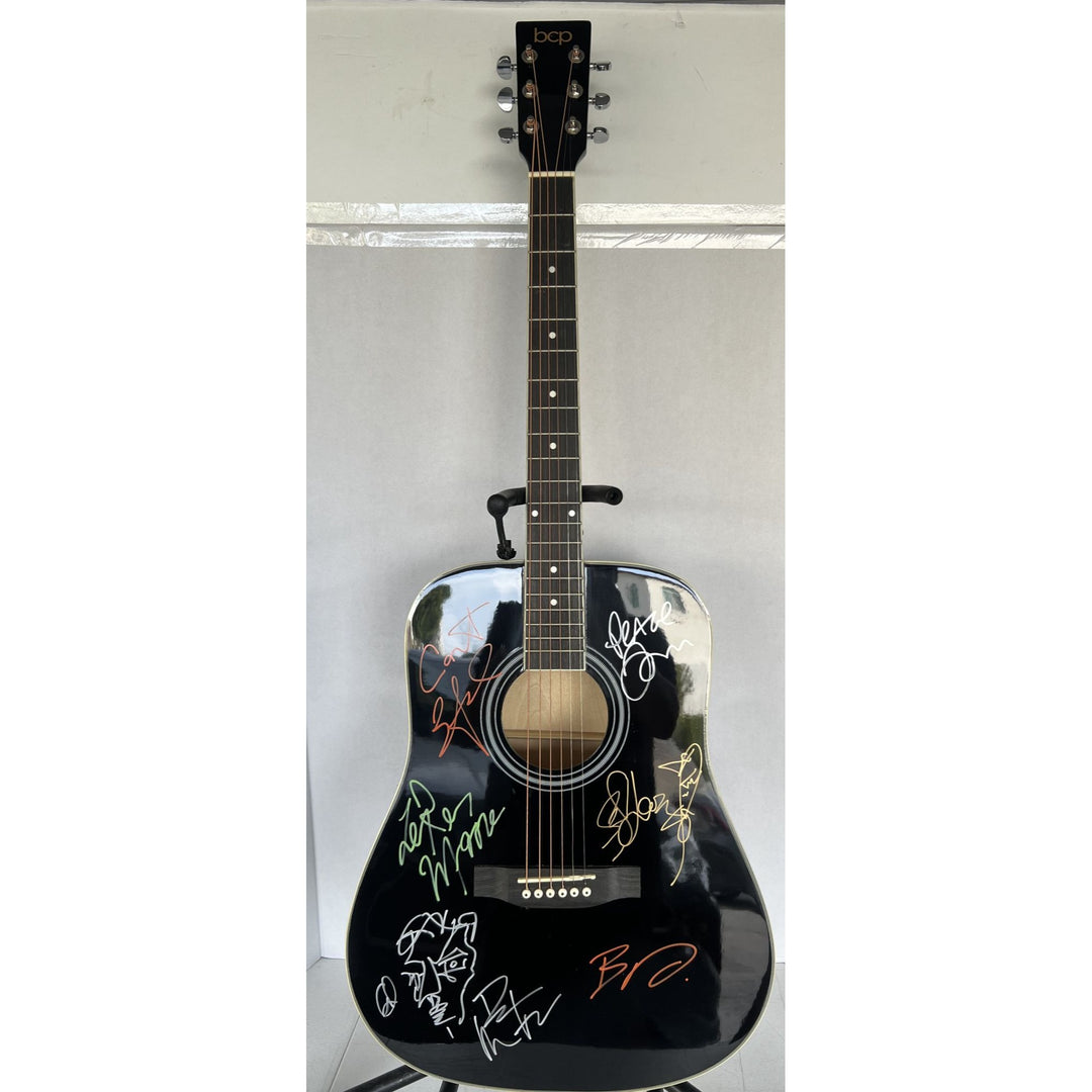 DMB Dave Mathews Stefan Lessard, LeRoi Moore, Boyd Tinsley, Carter Beauford full size acoustic guitar signed with proof.