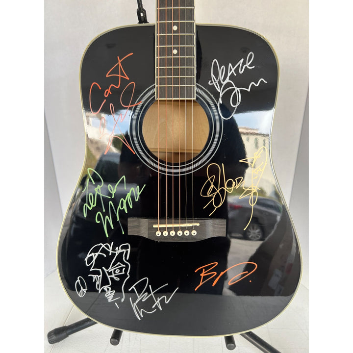 DMB Dave Mathews Stefan Lessard, LeRoi Moore, Boyd Tinsley, Carter Beauford full size acoustic guitar signed with proof.