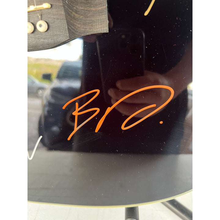 DMB Dave Mathews Stefan Lessard, LeRoi Moore, Boyd Tinsley, Carter Beauford full size acoustic guitar signed with proof.