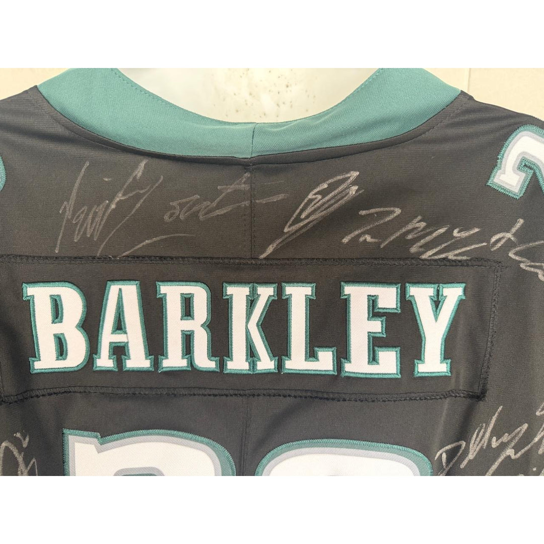 Saquon Barkley Philadelphia Eagles Superbowl XIL game model jersey team signed (45 plus signed) with proof.