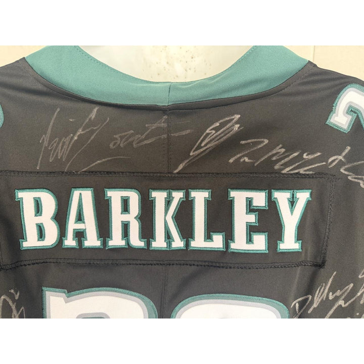 Saquon Barkley Philadelphia Eagles Superbowl XIL game model jersey team signed (45 plus signed) with proof.