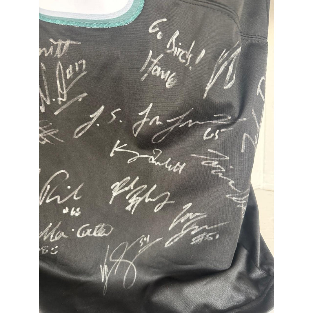Saquon Barkley Philadelphia Eagles Superbowl XIL game model jersey team signed (45 plus signed) with proof.