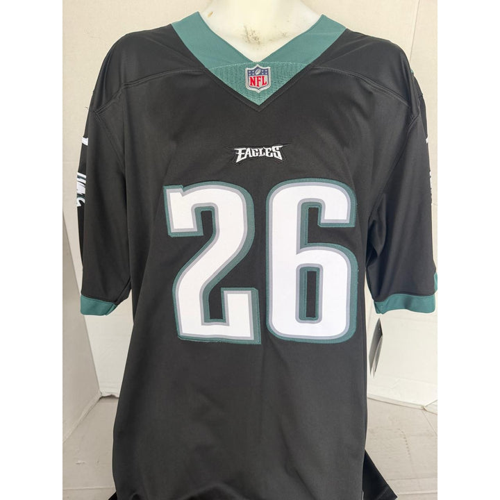 Saquon Barkley Philadelphia Eagles Superbowl XIL game model jersey team signed (45 plus signed) with proof.