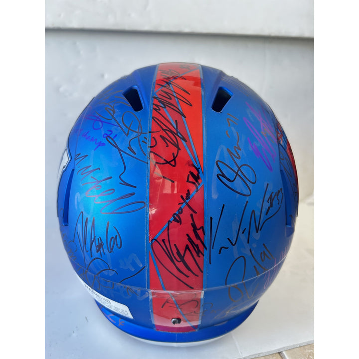 Super Bowl LIII Riddell full size helmet 2018-2019 New England Patriots team signed Tom Brady Julian Edelman, Robert Kraft, Bill Belichick