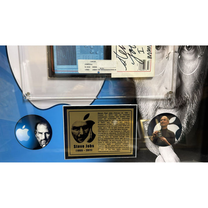 Steve Jobs vintage 1988 Newsweek Magazine signed with inscription and museum quality frame.