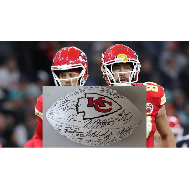 Kansas City Chiefs 2019 20 Super Bowl champions football team signed 40 plus Patrick Mahomes Travis Kelce Andy Reid