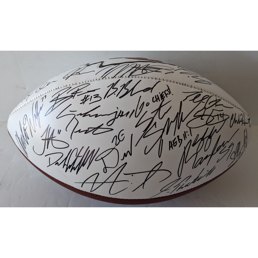 Kansas City Chiefs 2019 20 Super Bowl champions football team signed 40 plus Patrick Mahomes Travis Kelce Andy Reid