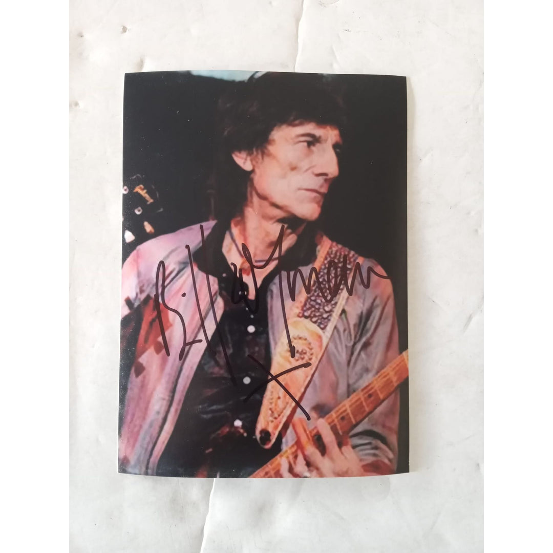 Bill Wyman 5x7 photo Rolling Stones bass player signed with proof