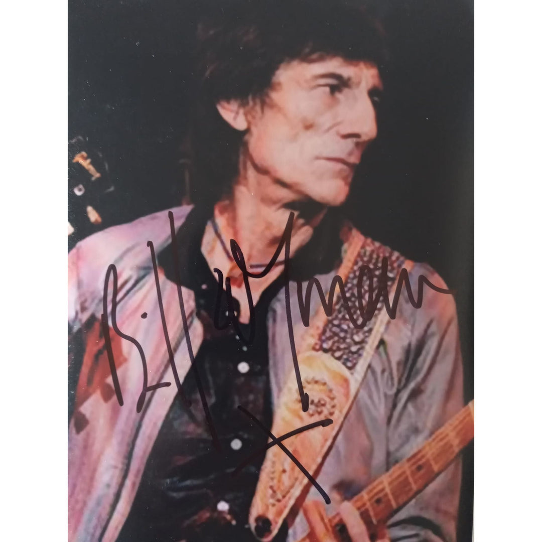 Bill Wyman 5x7 photo Rolling Stones bass player signed with proof