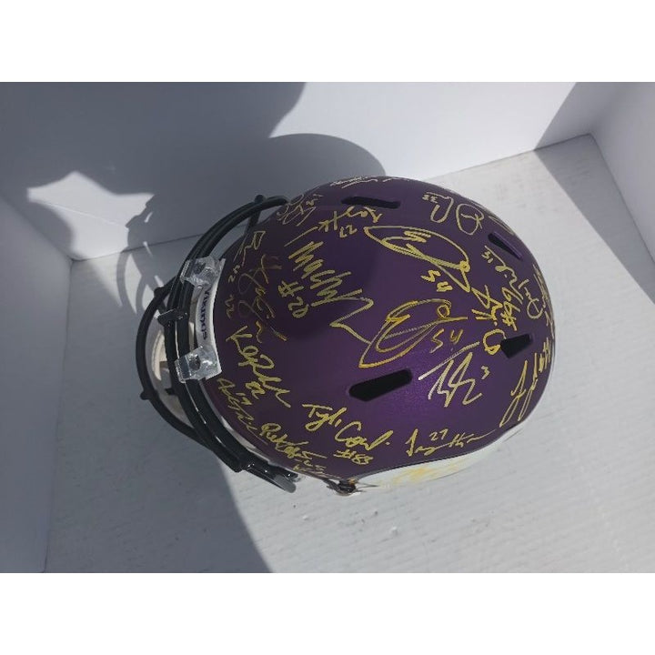 Minnesota Viking 2016 team signed helmet Kirk Cousins Stefon Diggs Dalvin Cook Adam Thielen  Riddell Deluxe full size team helmet with proof