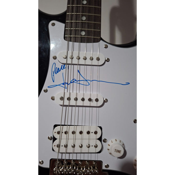 Denver, John authentic Fender Stratocaster Squier electric guitar signed with proof