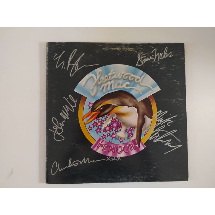 Fleetwood Mac Penguin Stevie Nicks Mick Fleetwood Christy McVie John McVie Lindsey Buckingham original LP signed with proof