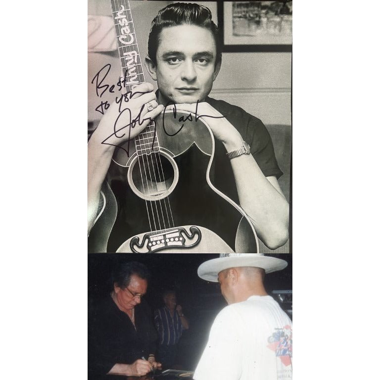 Johnny Cash 8X10 photo signed with proof