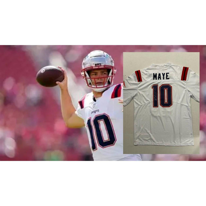 Drake Maye New England Patriots Game Model jersey signed with proof