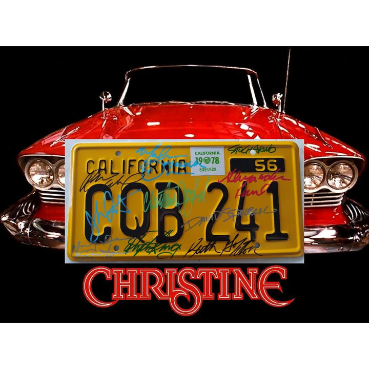 Christine original license plate signed with proof Stephen King John Carpenter