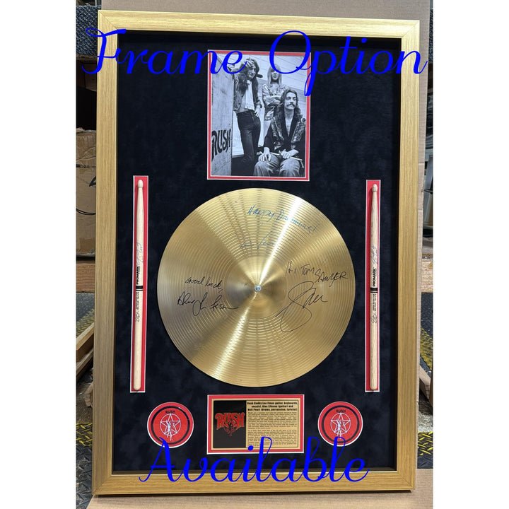 Kiss, Gene Simmons, Paul Stanley, Peter Chris, Ace Frehley 16 inch Cymbal signed with proof.