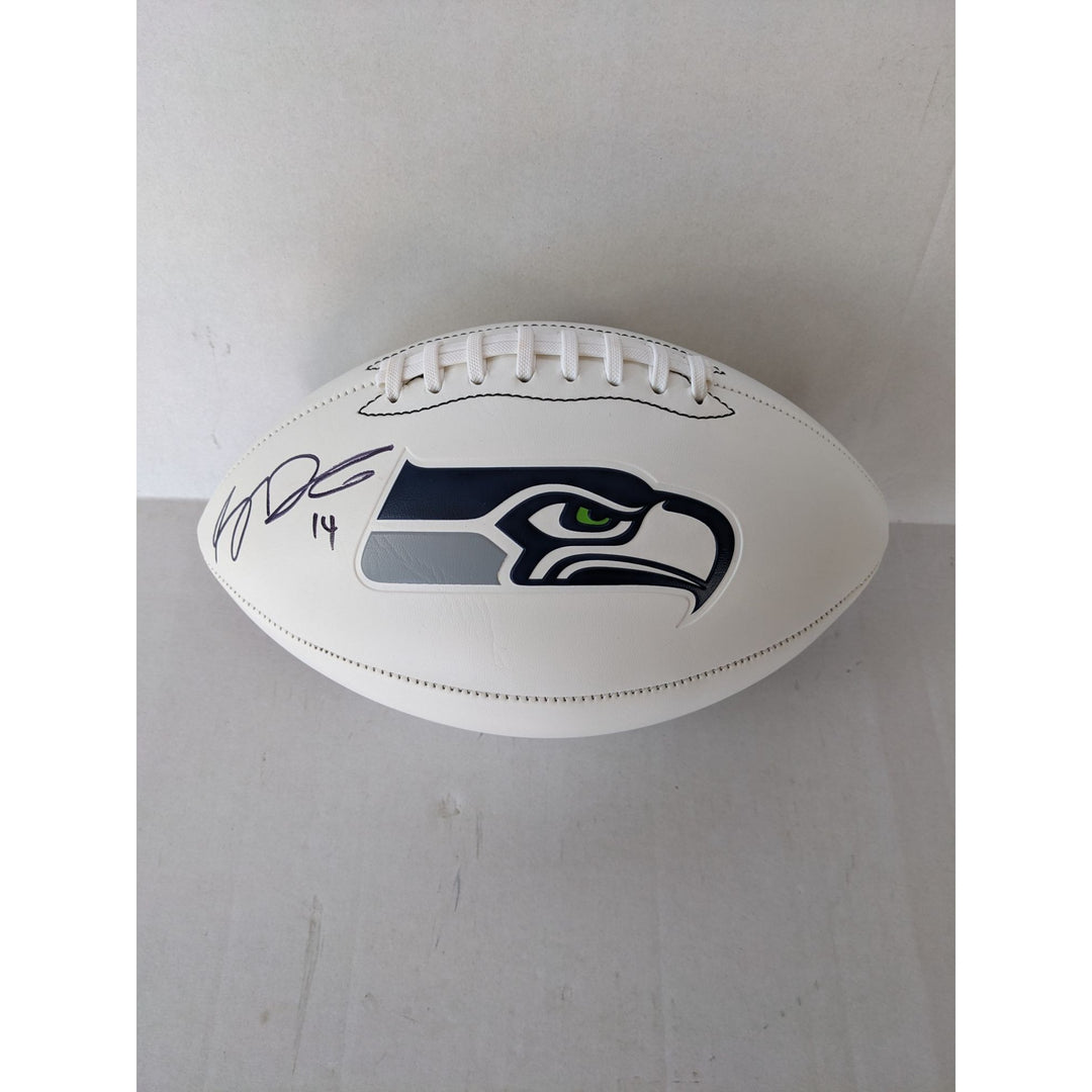 Sam Darnold Seattle Seahawks full size logo football signed with proof
