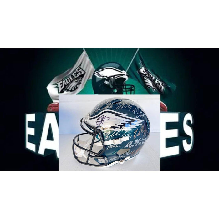 Jalen Hurts AJ Brown Devanta Smith Jason Kelce Philadelphia Eagles 2022/23 NFC champions team signed