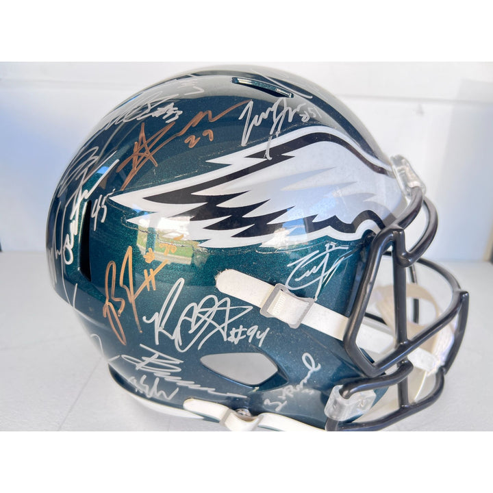 Jalen Hurts AJ Brown Devanta Smith Jason Kelce Philadelphia Eagles 2022/23 NFC champions team signed