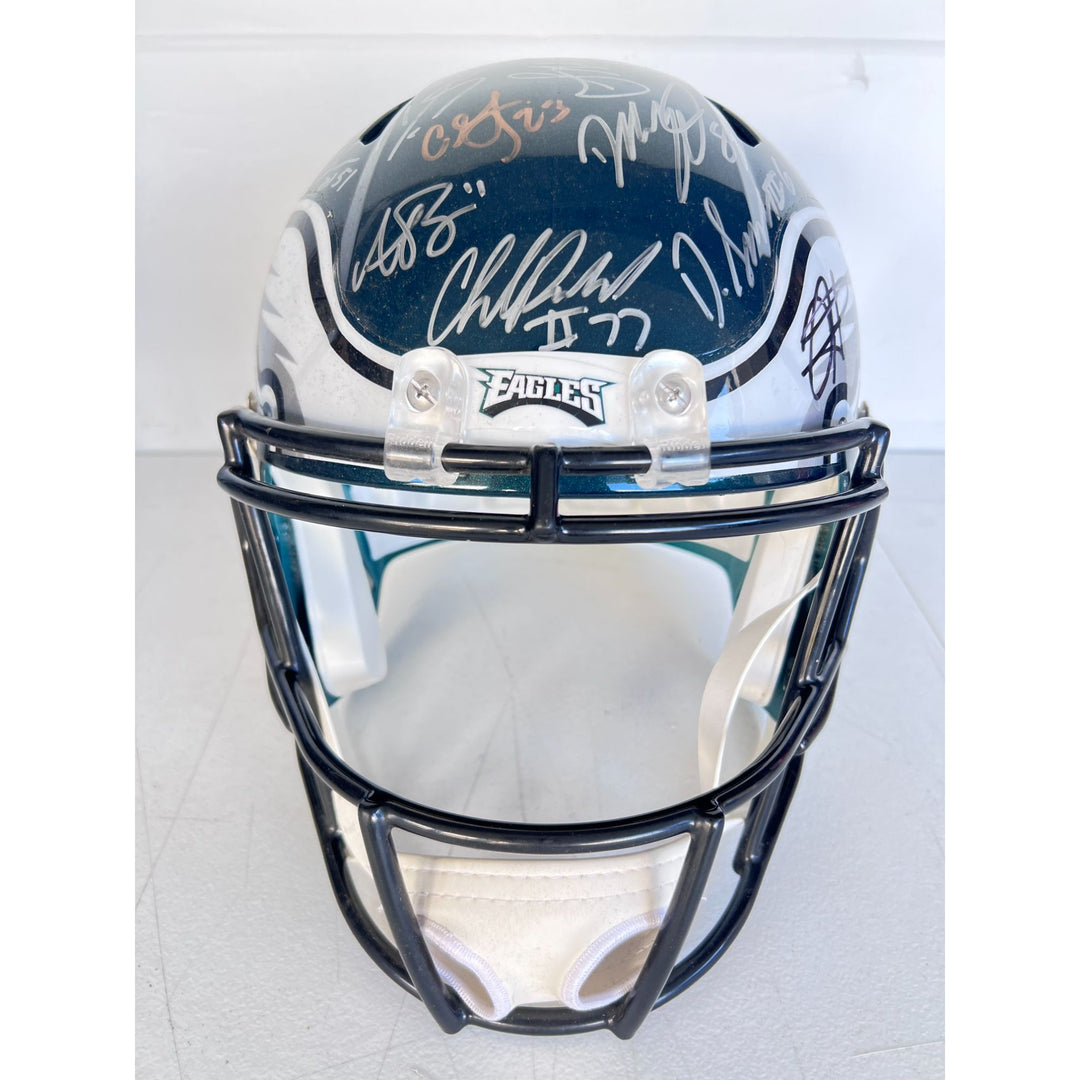 Jalen Hurts AJ Brown Devanta Smith Jason Kelce Philadelphia Eagles 2022/23 NFC champions team signed