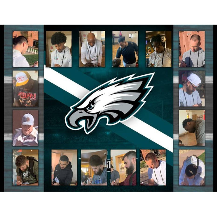 Jalen Hurts AJ Brown Devanta Smith Jason Kelce Philadelphia Eagles 2022/23 NFC champions team signed