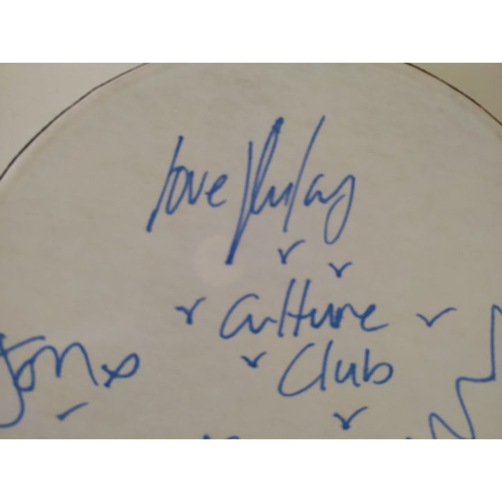 Boy George and Culture Club 14 in tambourine signed with proof