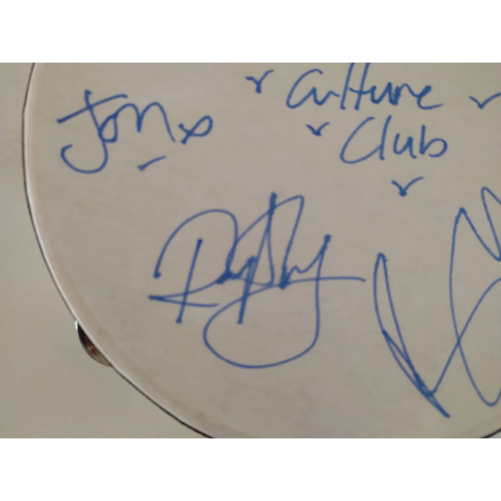 Boy George and Culture Club 14 in tambourine signed with proof