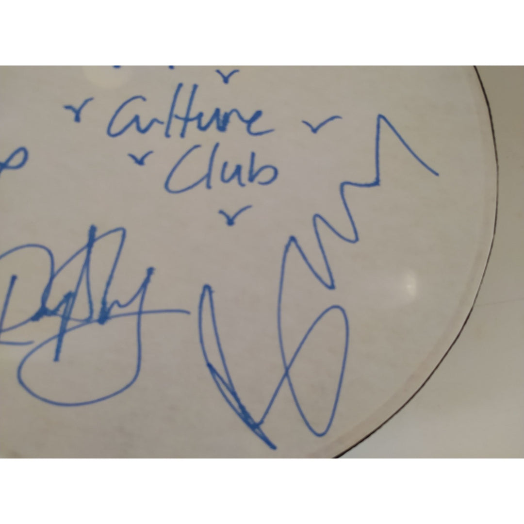 Boy George and Culture Club 14 in tambourine signed with proof