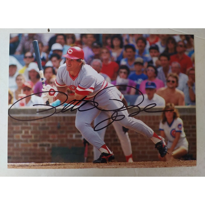 Pete Rose, Cincinnati, Reds, "The Big Red Machine" MLB, 5x7, photo, signed, with proof