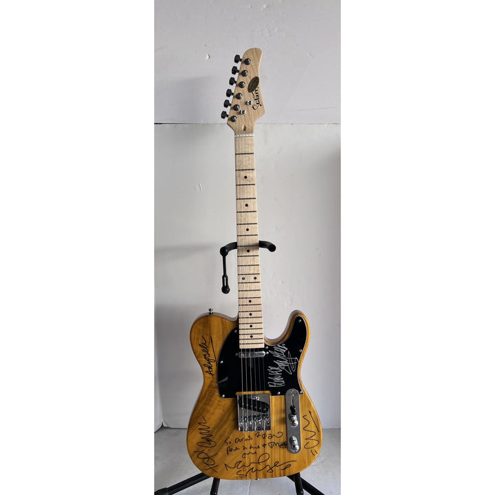 Oasis Alan White, Andy Bell, Gem Archer, Liam Gallagher, Noal Gallagher, Telecaster electric guitar Signed with proof