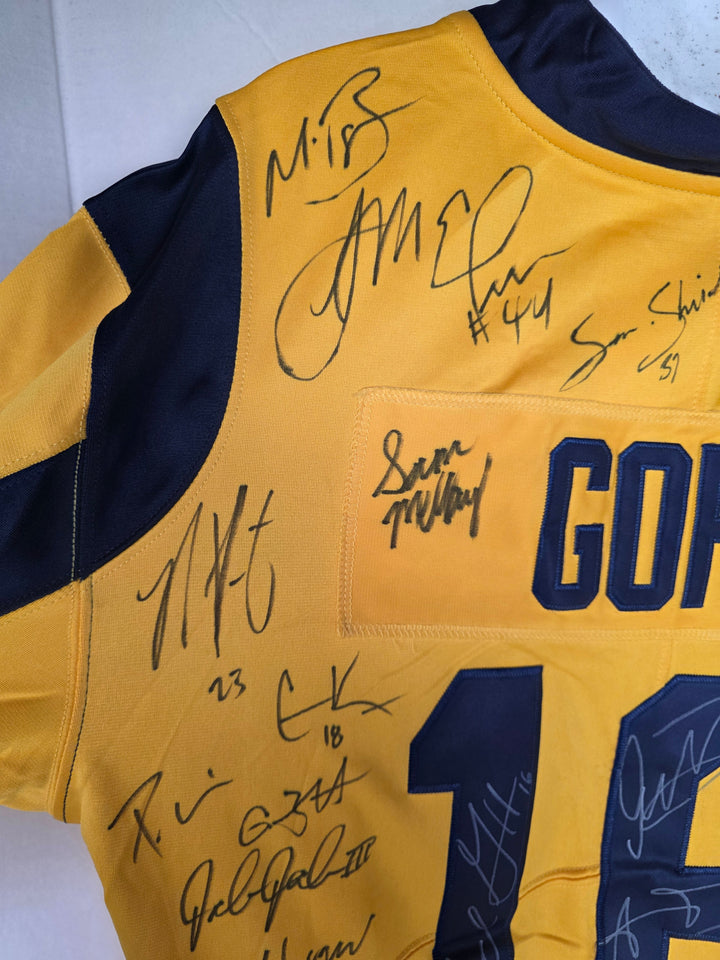 Los Angeles Rams team signatures close-up 1