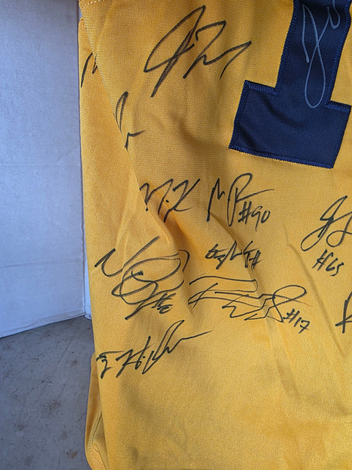 Los Angeles Rams team signatures close-up 2
