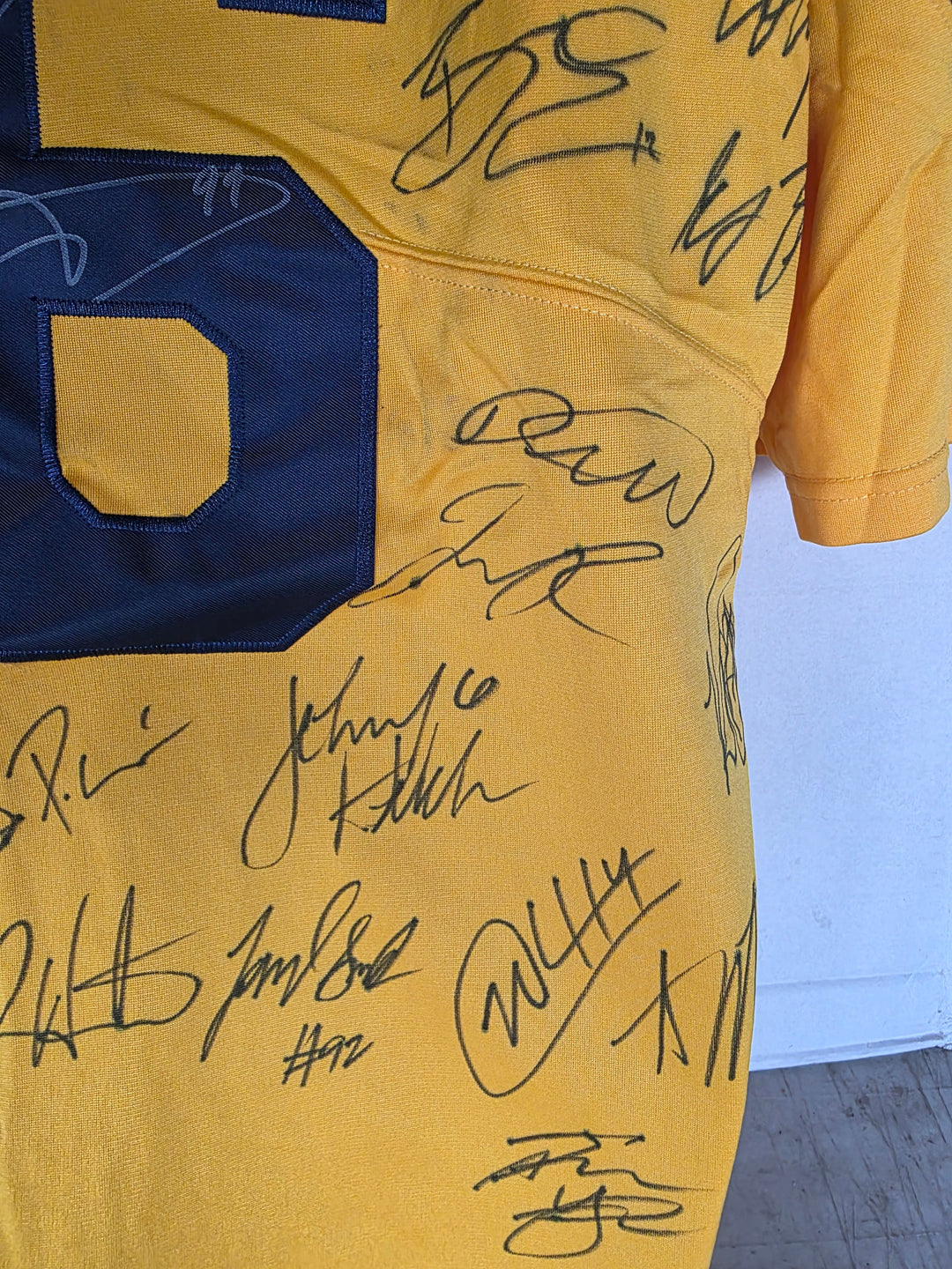 Los Angeles Rams team signatures close-up 4
