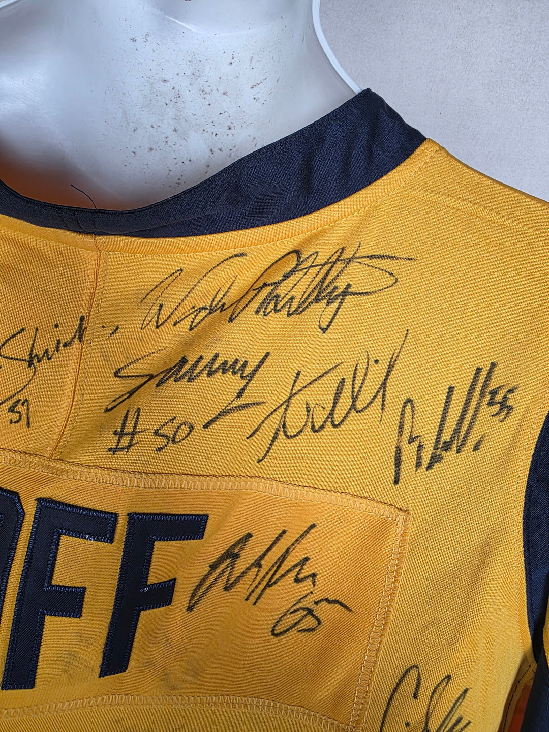 Los Angeles Rams team signatures close-up 6
