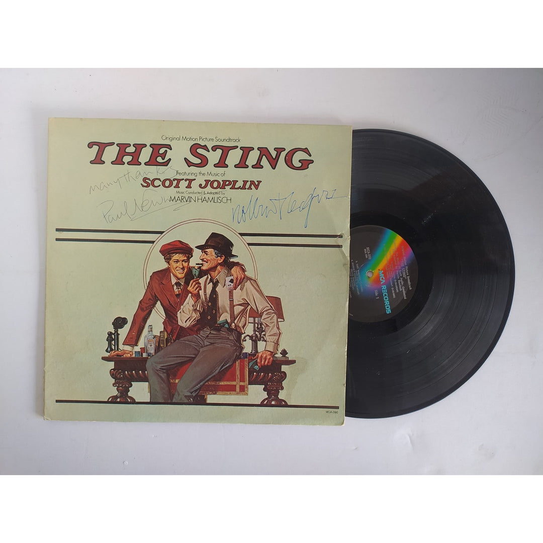 The Sting original motion picture soundtrack Paul Newman and Robert Redford signed with proof