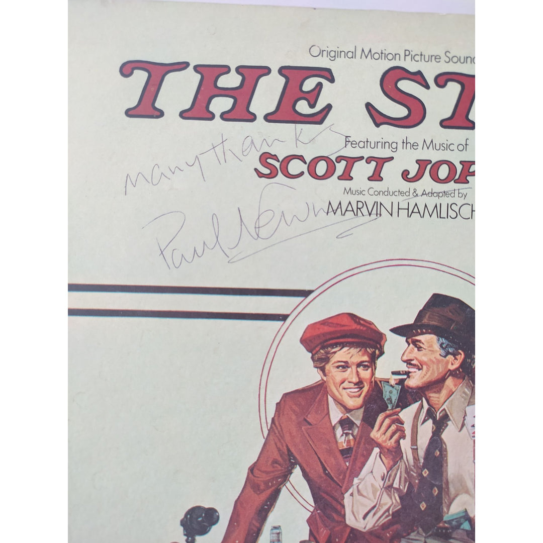 The Sting original motion picture soundtrack Paul Newman and Robert Redford signed with proof