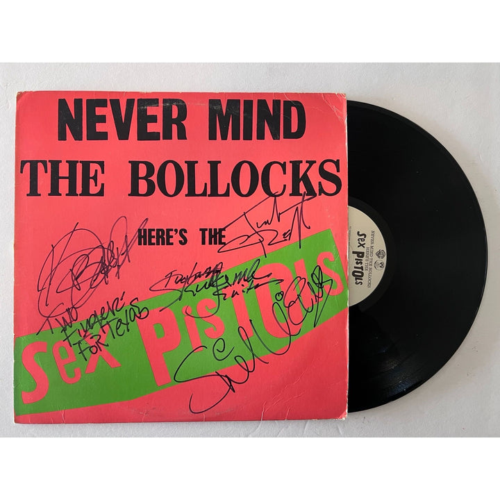 John Lydon Johnny Rotten Sid Vicious "Never Mind The Bollocks" The Sex Pistols original 1977 LP signed.