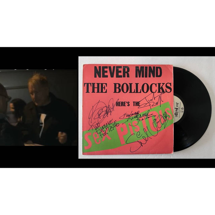 John Lydon Johnny Rotten Sid Vicious "Never Mind The Bollocks" The Sex Pistols original 1977 LP signed.