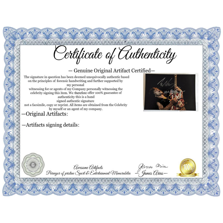 Eddie Van Halen 5x7 photo signed with proof