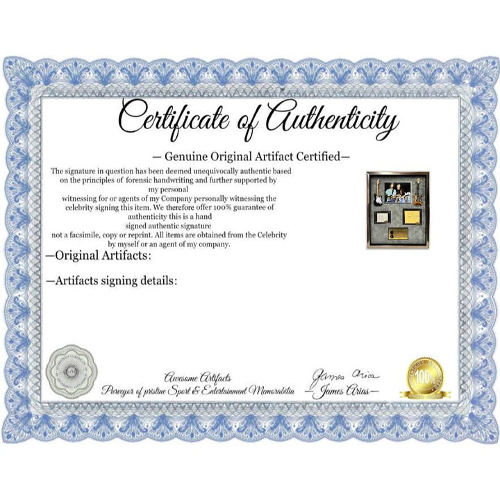 Stevie Ray Vaughan vintage Eric Clapton signed with proof and Museum quality frame Awesome Artifacts