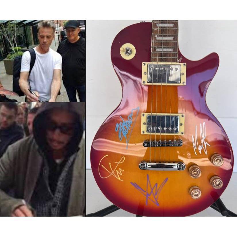 Soundgarden Kim Thayil, Matt Cameron, Chris Cornell and Ben Shepherd vintage les paul full size electric guitar signed with proof.