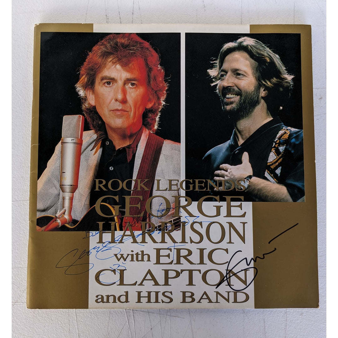 George Harrison and Eric Clapton tour program signed with proof