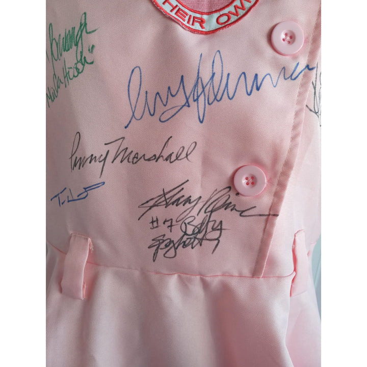 "A League of Their Own " Tom Hanks Gena Davis Rosie O'Donnell Madonna cast signed authentic  Rockford Peaches, jersey signed with proof