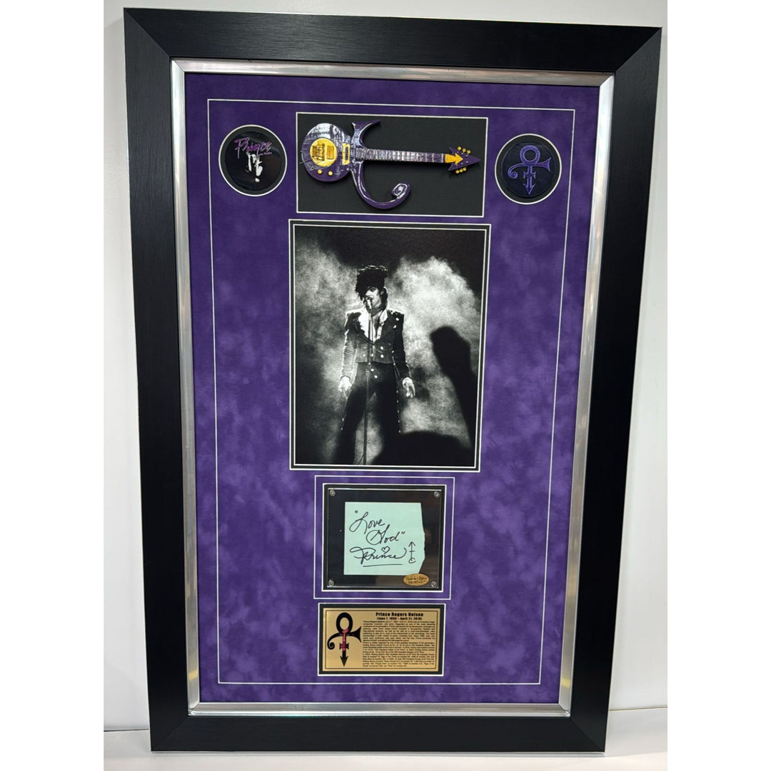 Prince Rogers Nelson signed autograph page book with museum quality frame (one of a kind with proof)