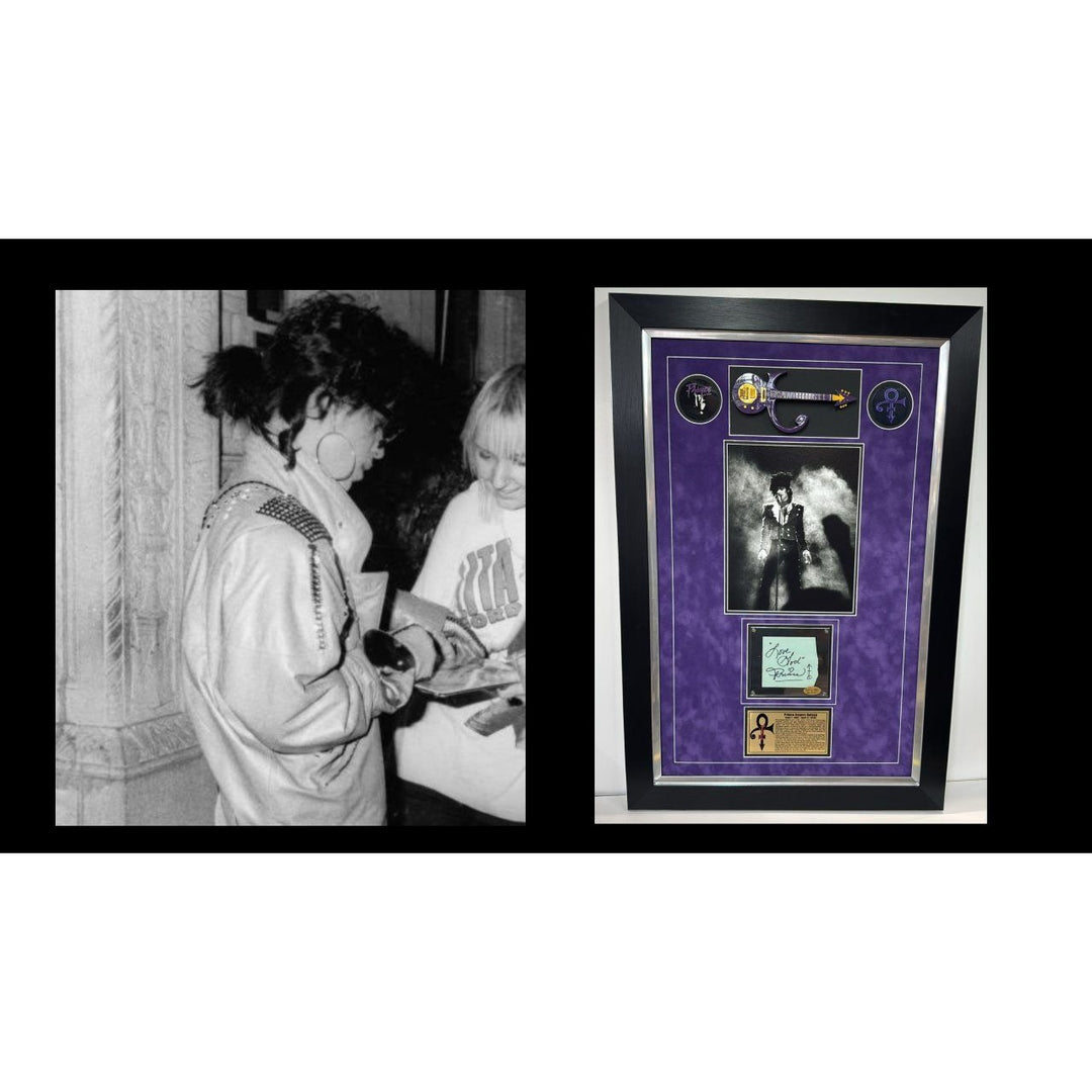 Prince Rogers Nelson signed autograph page book with museum quality frame (one of a kind with proof)